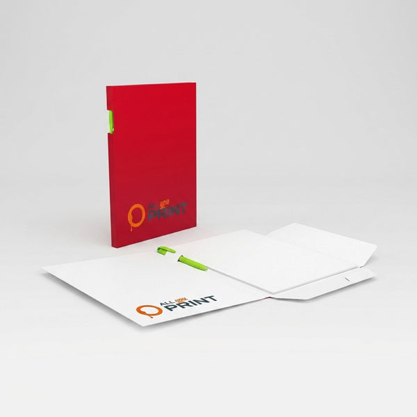 AYP - Mappen 2-teilig mit Laschen, Hochformat mit Kugelschreiberhalterung