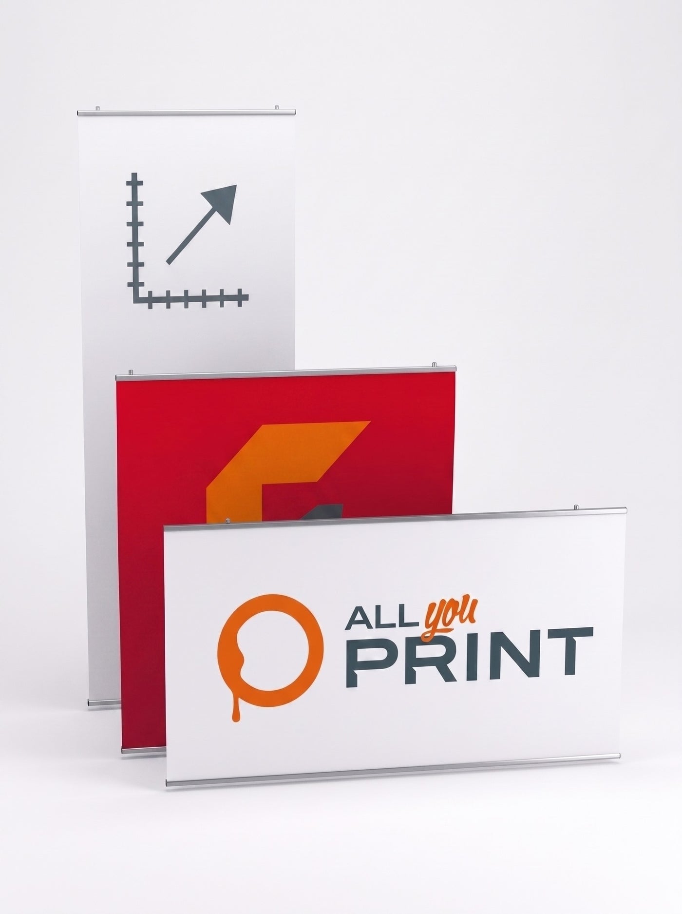 Banner decorativo nel formato desiderato, sistema con stampa