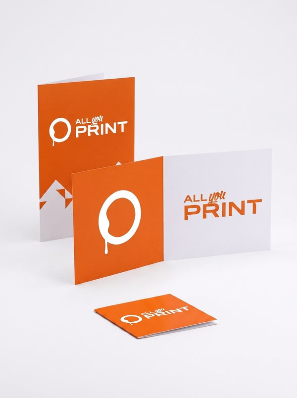 Folded leaflets in your desired format, single fold