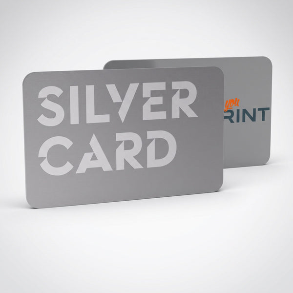 Cartes plastique, argent