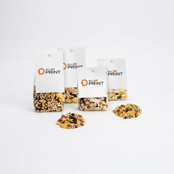Muesli avec etiquette a volet