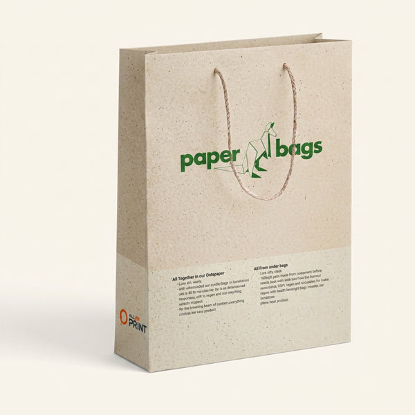 Échantillon sac cabas en papier d'herbe