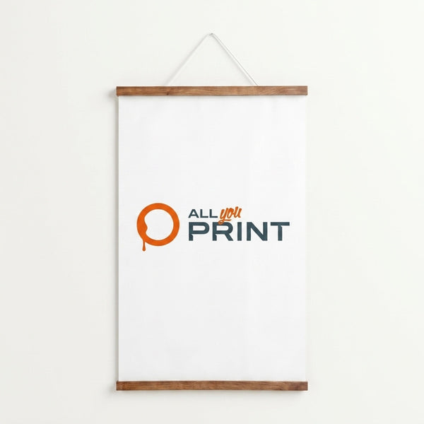 Deko-Banner mit Holzleisten