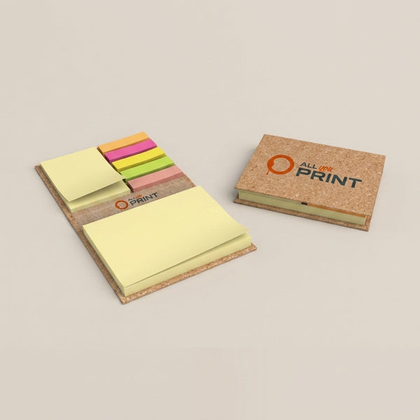 Notes adhésives avec couverture en liège