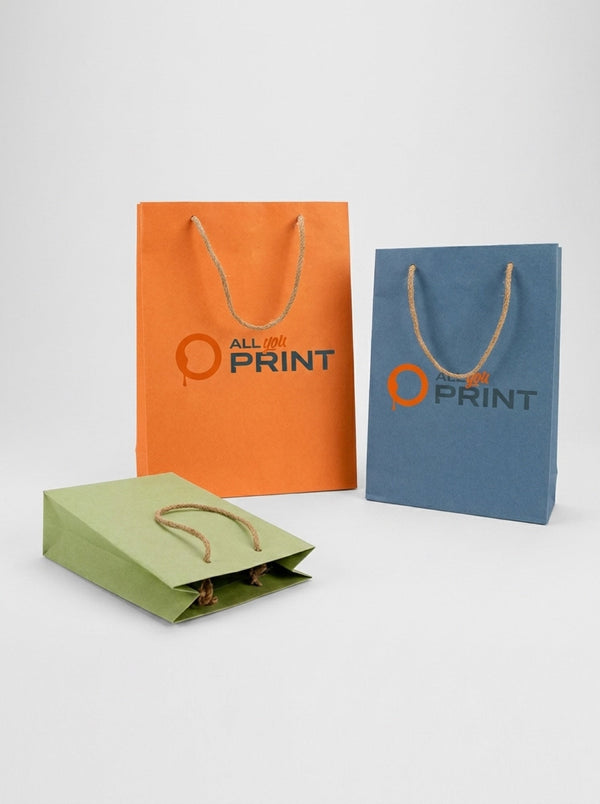 Sacs en papier avec cordon en jute