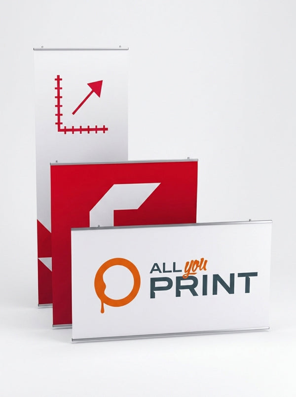 Deko-Banner im Wunschformat, System inkl. Druck