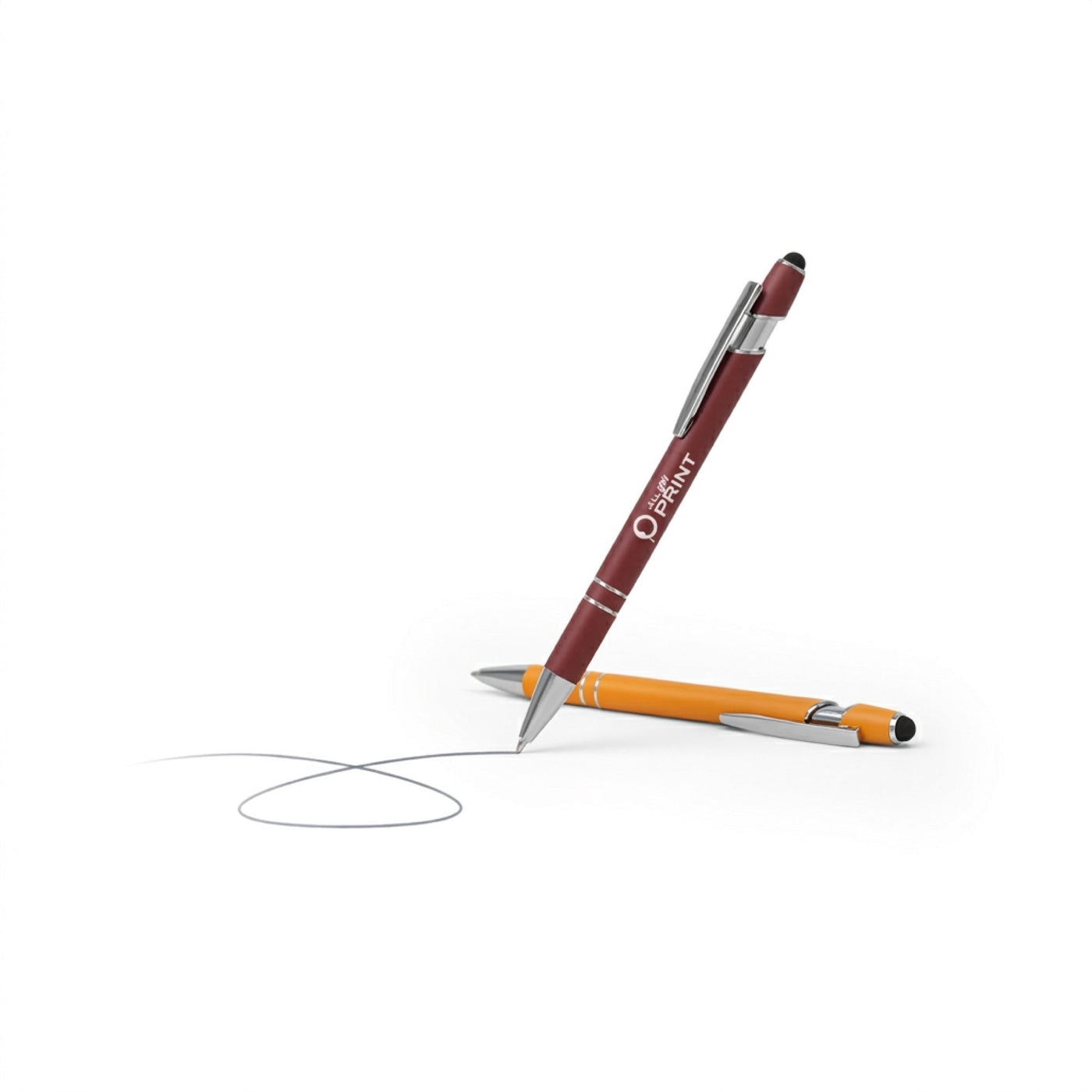 AYP - Kugelschreiber Metall mit Softtouch, Stylus und Chromakzenten