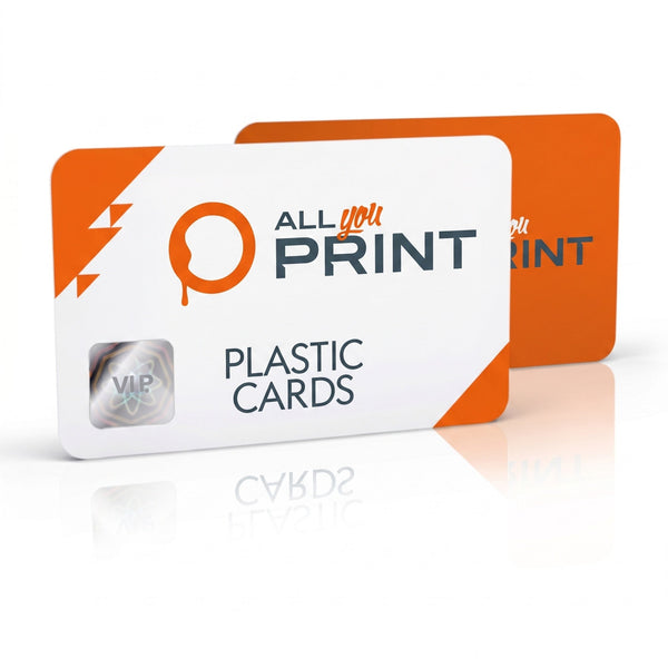 Cartes plastique avec ennoblissement