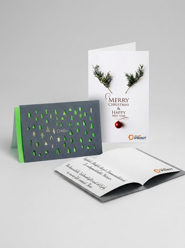 Weihnachtskarten mit Design
