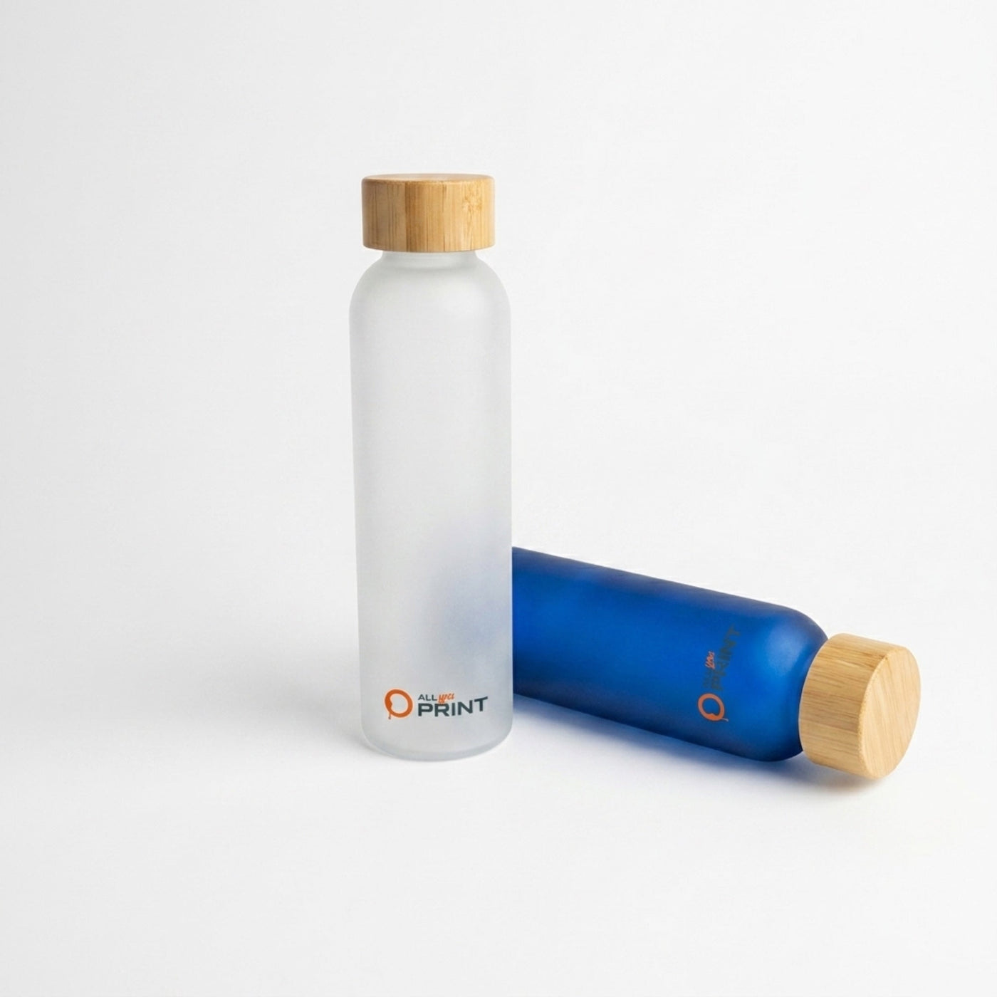AYP - Muster Trinkflaschen Frozen aus Glas mit Bambusdeckel