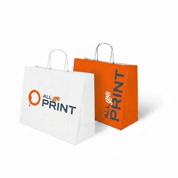 Sacs en papier avec cordon, imprimables en pleine surface