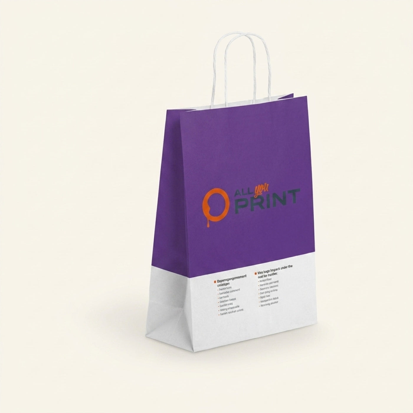 AYP - Muster Papiertragetasche basic mit Papierkordel, vollflächig bedruckbar