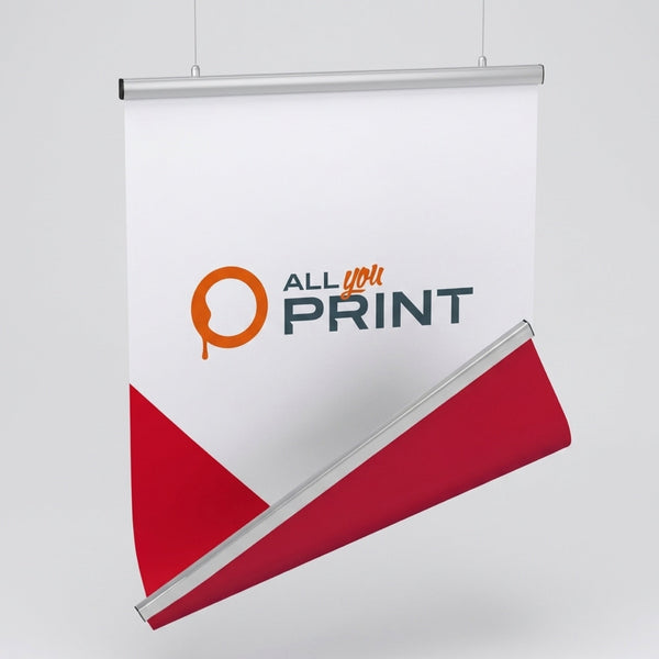 Deko-Banner beidseitig bedruckt, System inkl. Druck