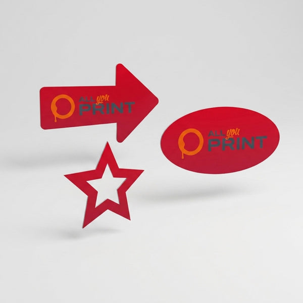 Werbeschilder in Freiform inkl. Druck