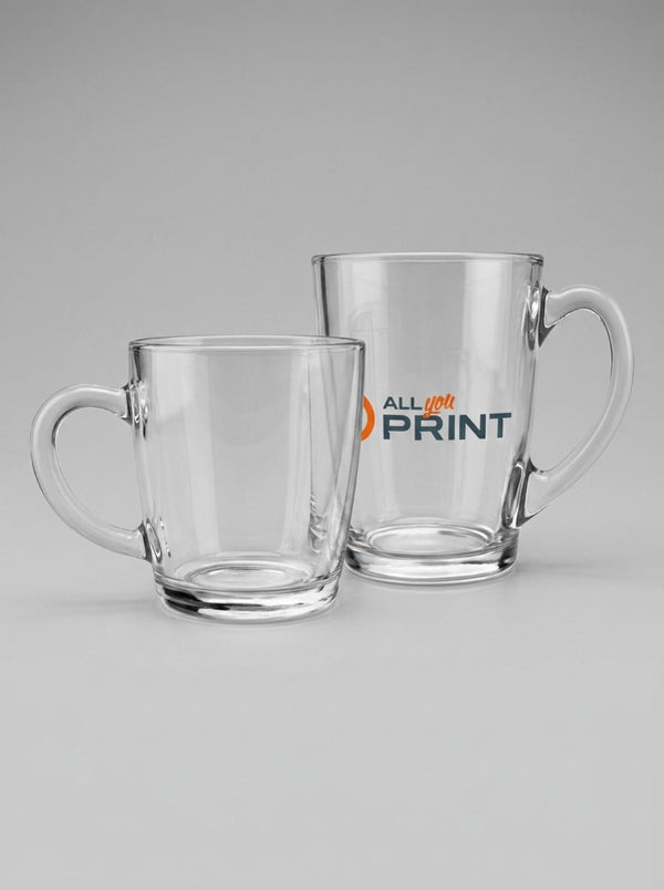 Tasses en verre avec anse