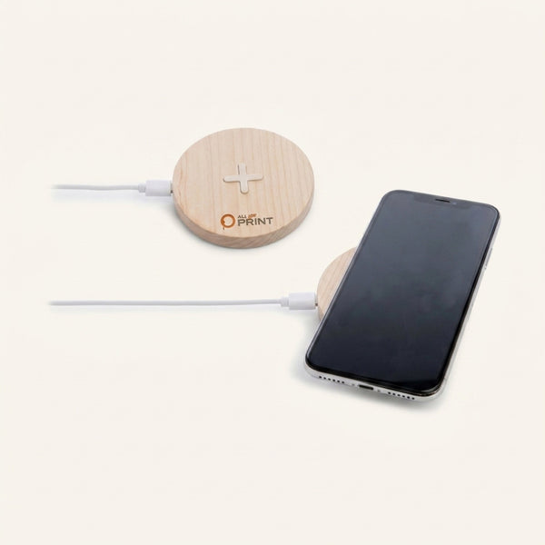 Échantillon chargeur sans fil en bois