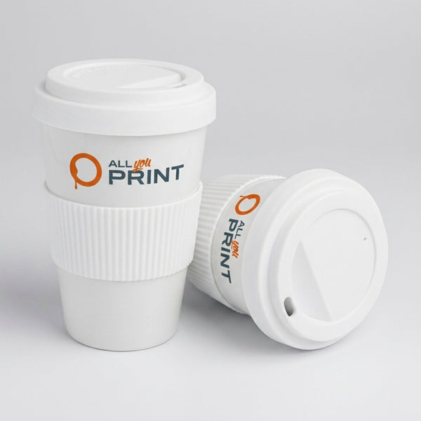 Kaffeebecher aus Porzellan, einwandig