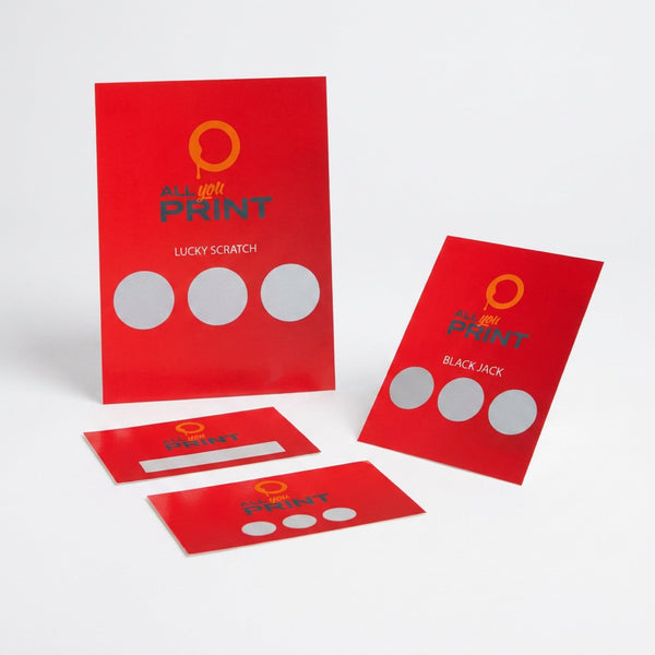 Flyers avec zones à gratter personnalisables