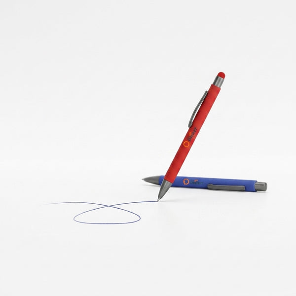 Echantillon stylo bille papier avec elements metalliques