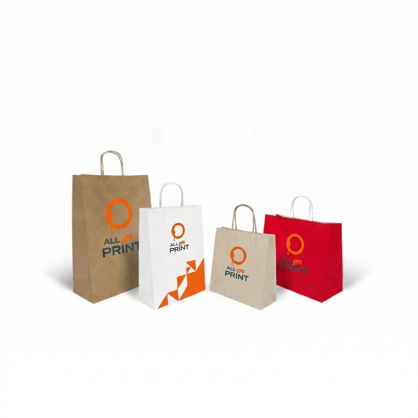 AYP - Papiertragetaschen basic mit Papierkordel, vollflächig bedruckbar