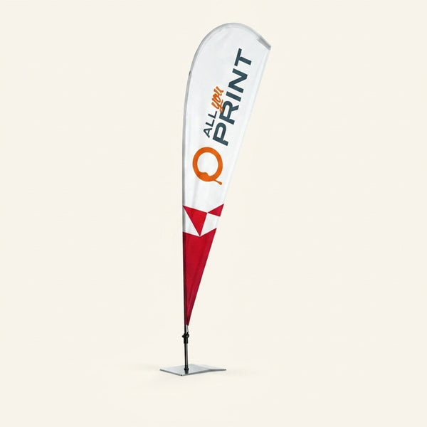 Beach-flag interieur recto, systeme avec impression