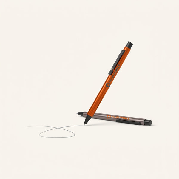 Stylo bille metal avec zone de prise striee