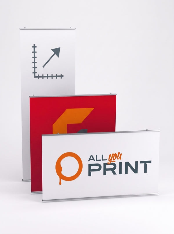 Decorative banner in your desired format, system incl. print