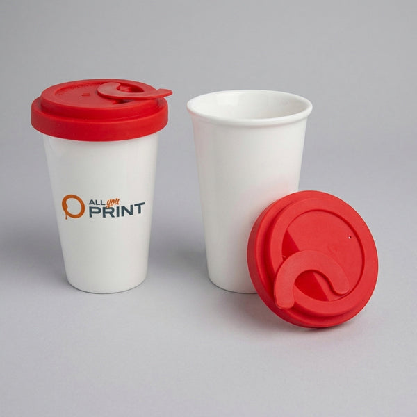 Kaffeebecher aus Porzellan, doppelwandig