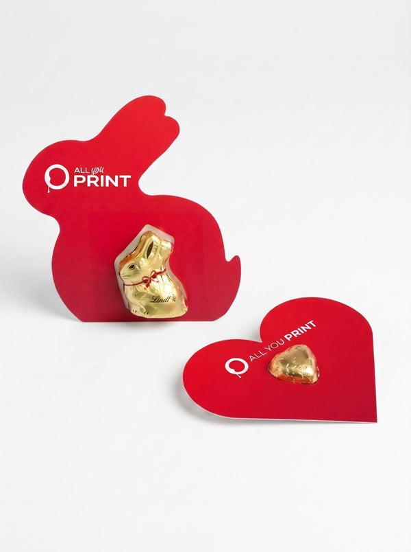Grusskarten mit Lindt Schokolade