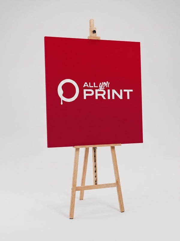 Display cavalletto in legno, sistema con stampa inclusa