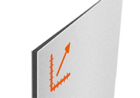 Alu-Verbundplatte silber gebürstet im Wunschformat