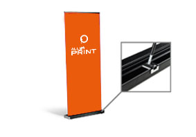 Roll-Up Black, System inkl. Druck